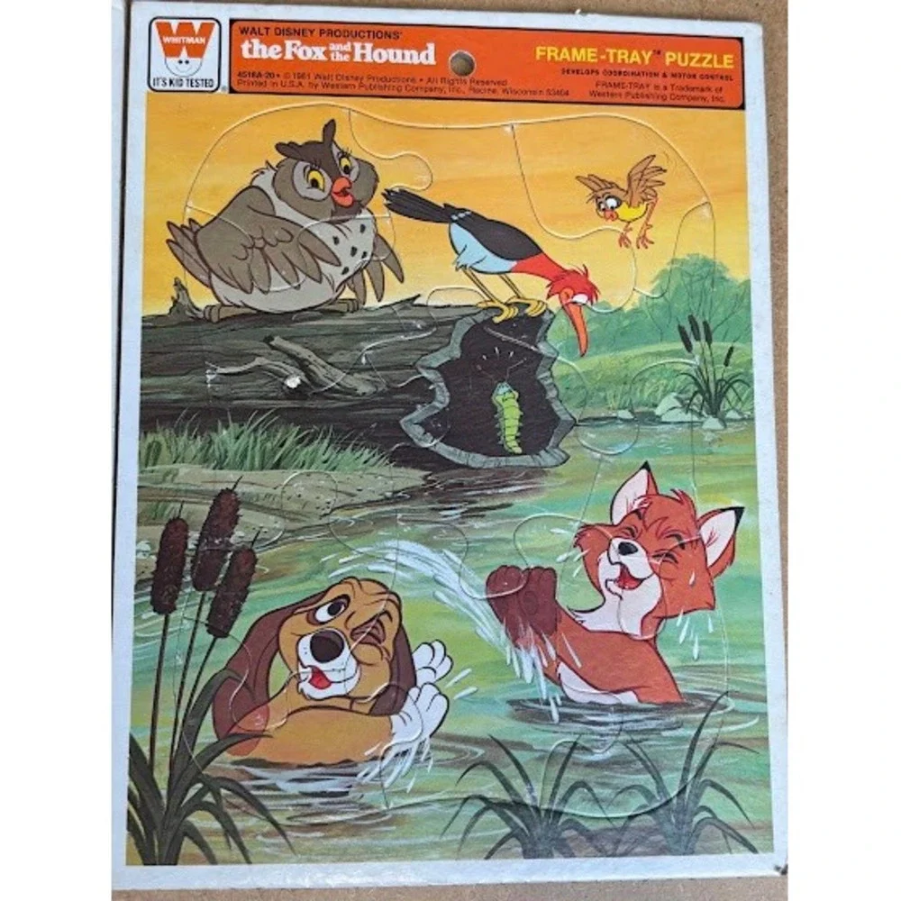 Whitman‎ Frame Tray Puzzles Lot Peter Peter Pumpkin Eater Fox Hound 1981 Vintage